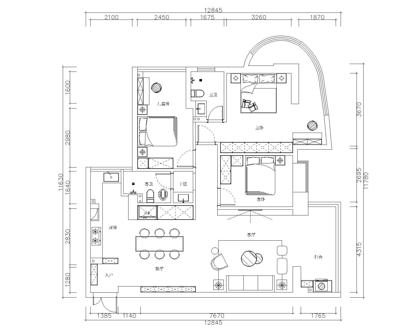 三葉石新作 | 華泰壹品125㎡，簡(jiǎn)約純粹的美